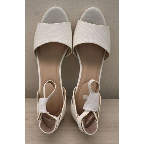 Giani Bernini Women's Sz 11M White Lizard Clarrice Memory Foam Dress Sandals - Picture 2 of 15